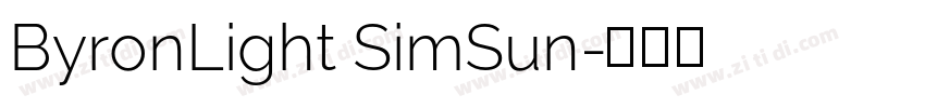 ByronLight SimSun字体转换
